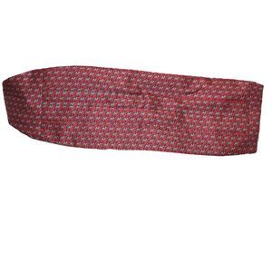 VIneyard Vines 100% SILK pink green snail print cummerbund